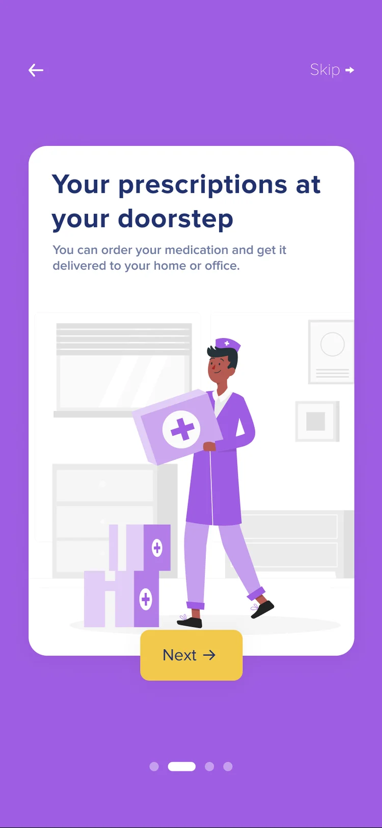 Onboarding screen