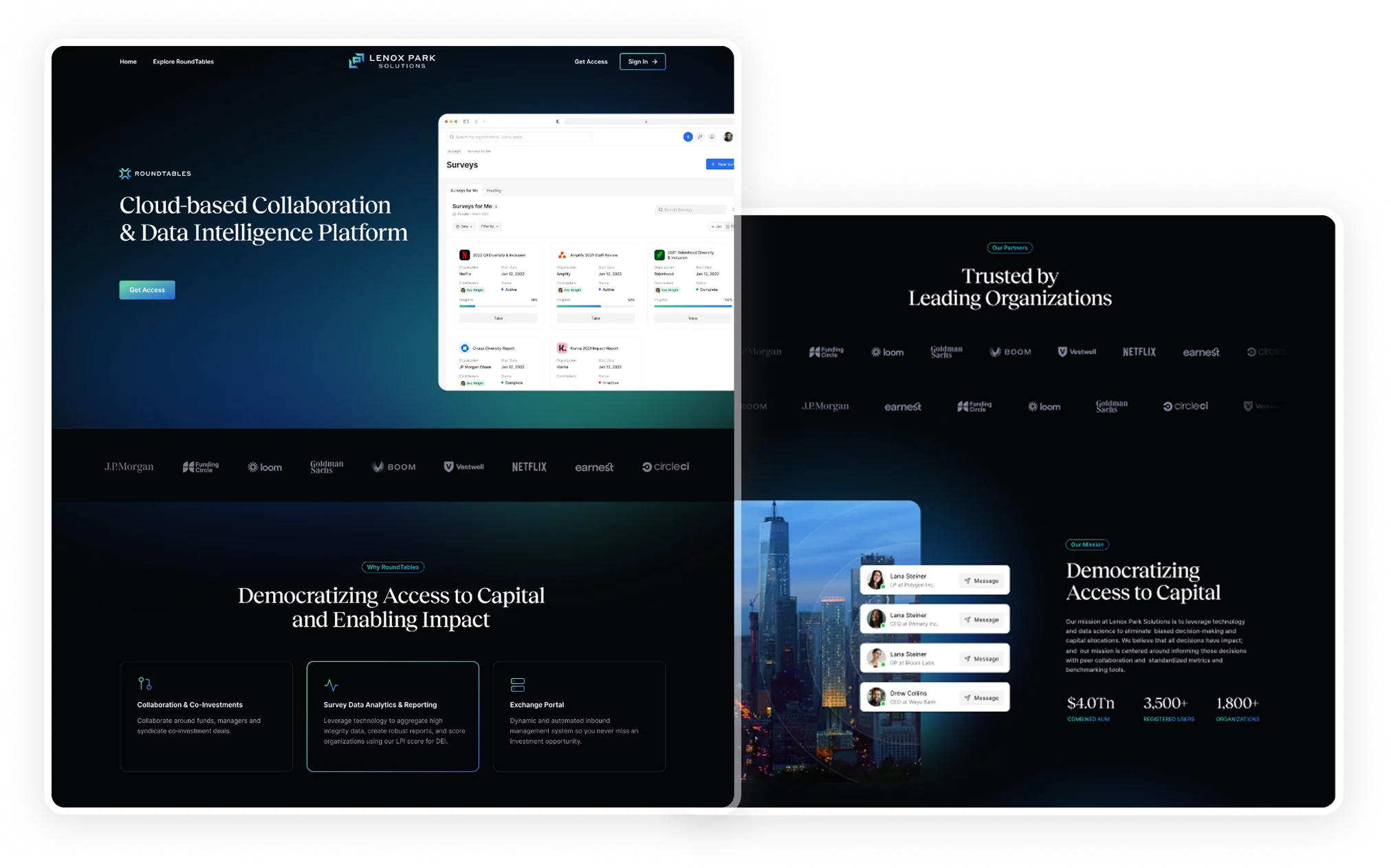 Lenox Park Solutions RoundTables marketing landing page
